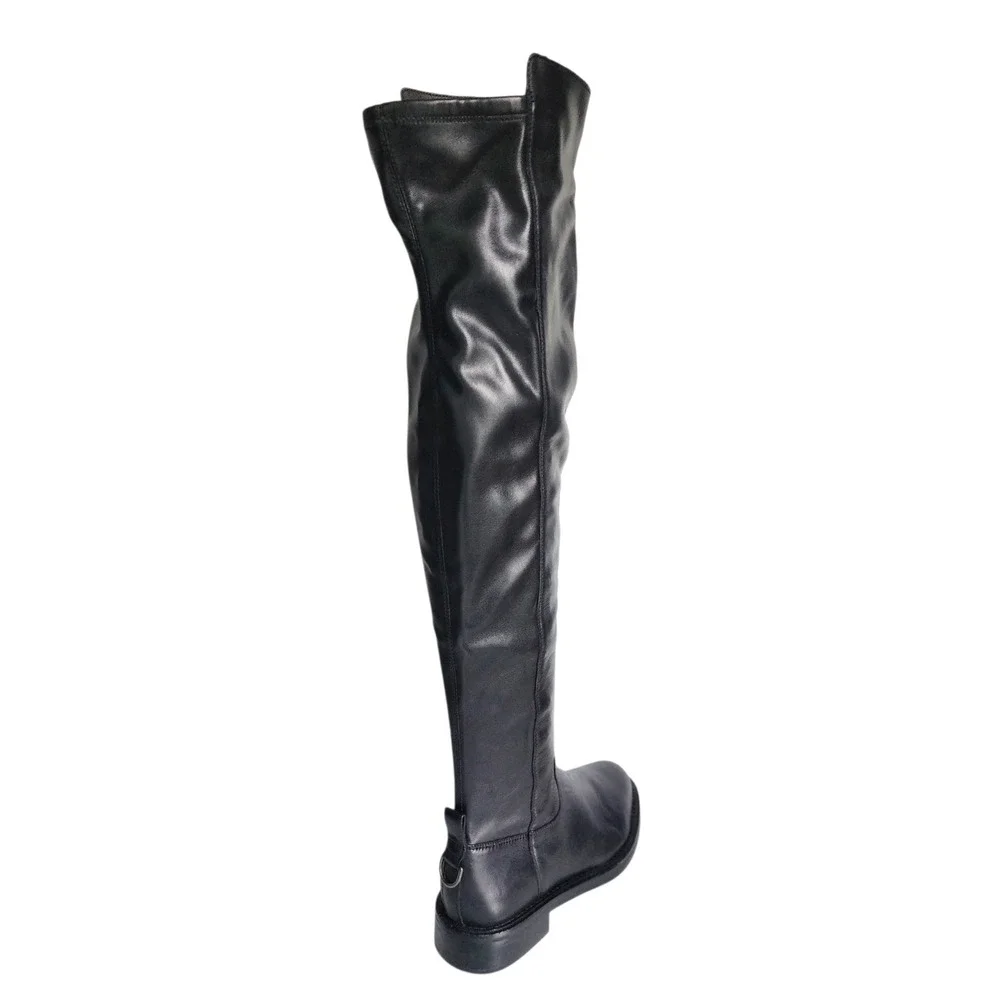 SAM EDELMAN Narisa Black Leather Over The Knee Boots 8.5 Tall Side Zip